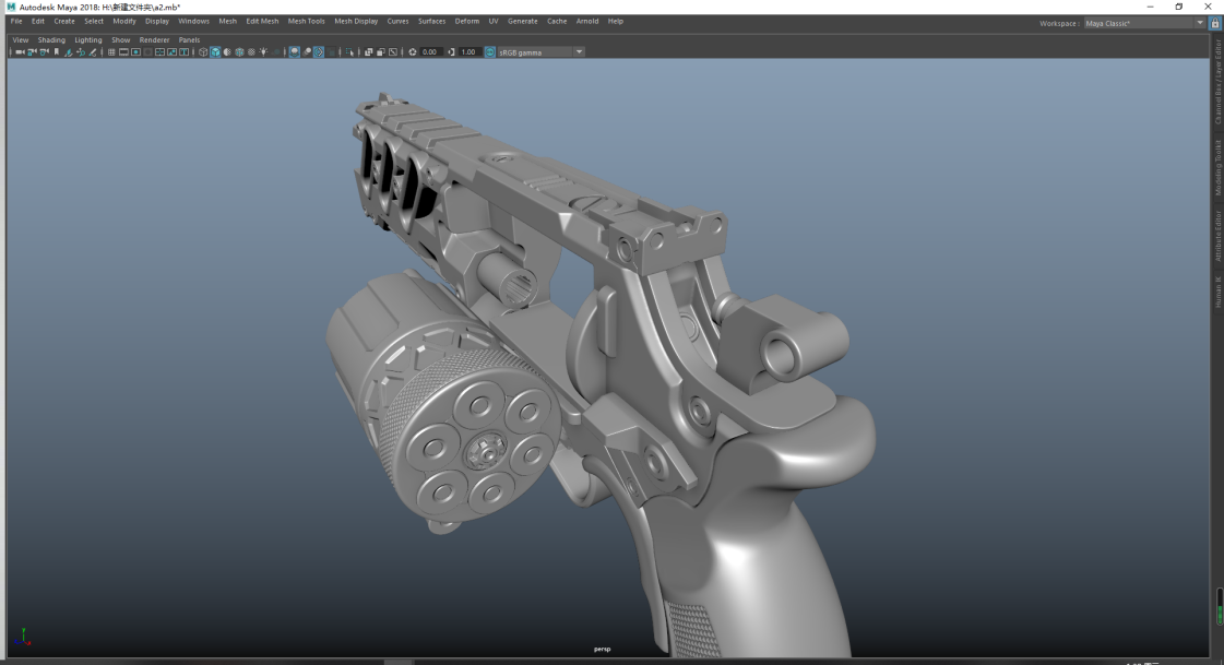 科幻左轮手枪来自seoahncg文章cg资源